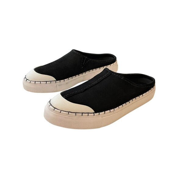 FREE PEOPLE Black Suede Juno Slip On Sport Sneakers Size 8 - Picture 4 of 8